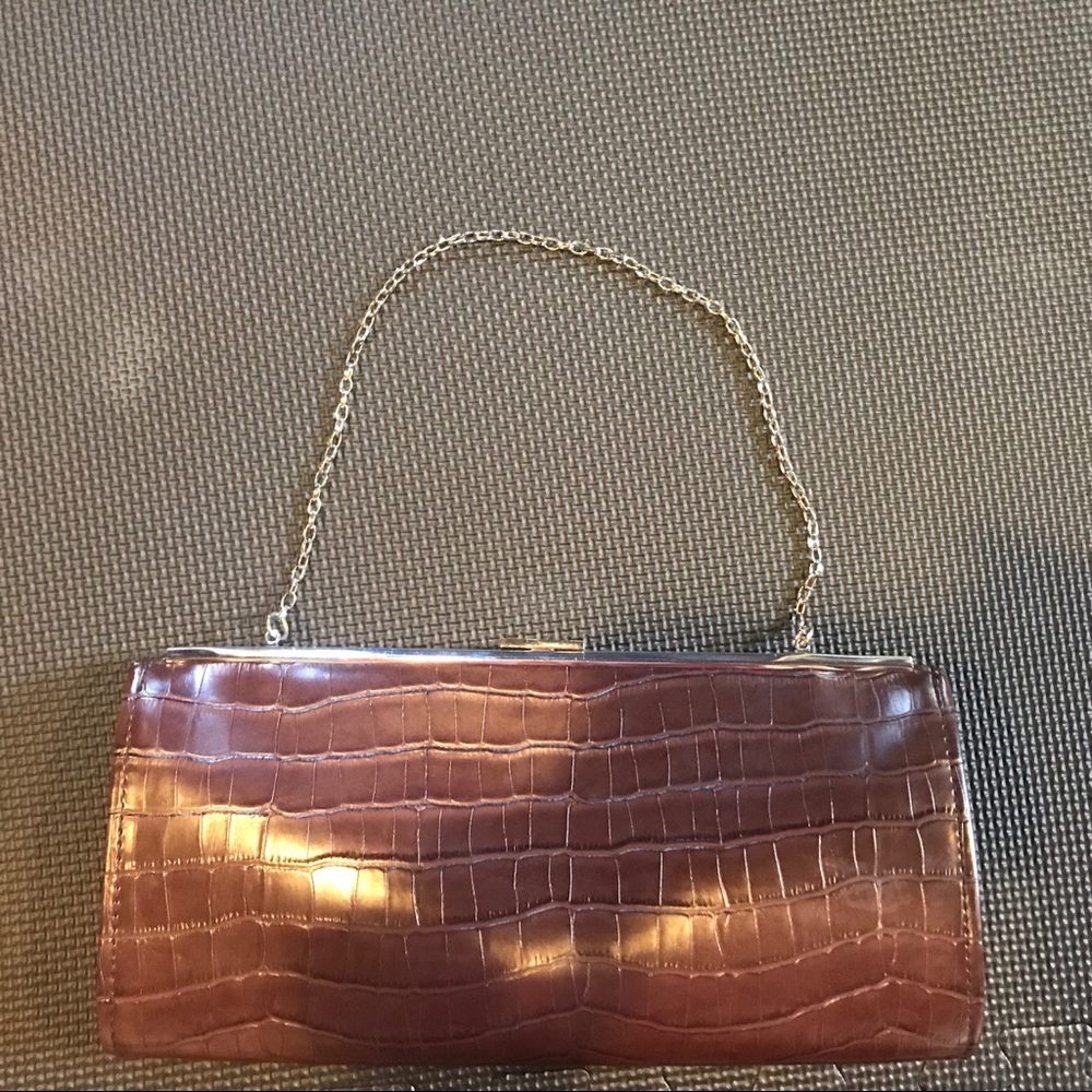 Brown clutch purse